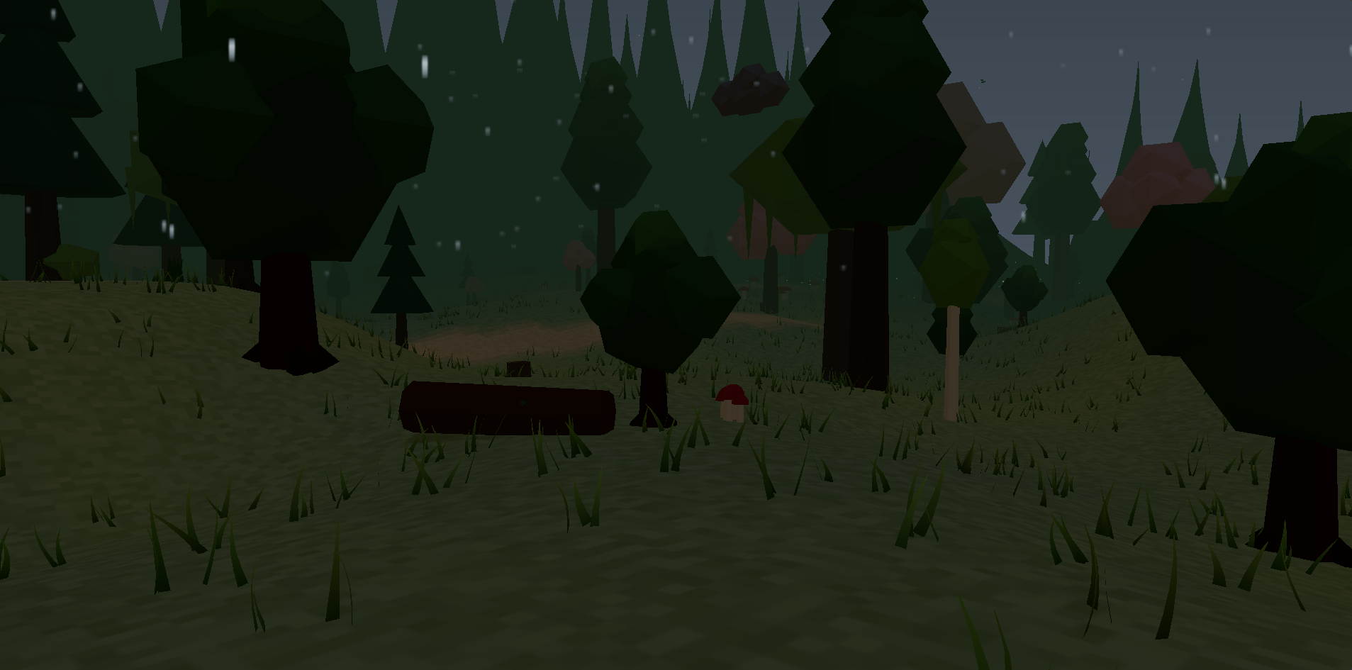 The Whispering Woods, a shadowy forest of tall pines east of town